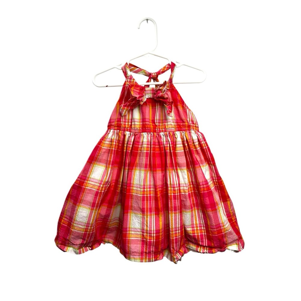 Janie and Jack Girl 2T Plaid Dress Spring Summer Easter 100% cotton